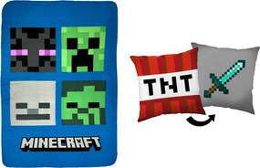 Minecraft Bad Sword polár takaró és párna szett, 2 részes