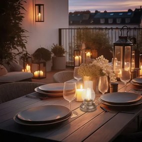 Brilo - KANEA LED asztali lámpa, kültéri, dimmelhető és újratölthető, LED/1,5W/5V IP44 1200mAh, bronz