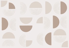 Fotótapéta – Absztrakt bézs körök (147x102 cm)