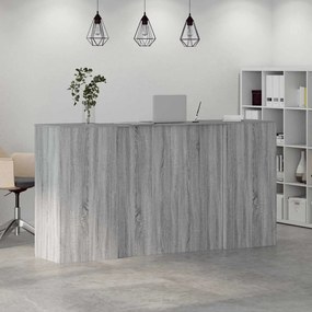 recepciós pult szürke sonoma 200x50x103,5 cm szerelt fa