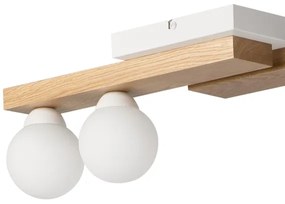 Csillár zsinóron CORTINA 2xE27/15W/230V + 2xG9/5W/230V fehér/tölgy