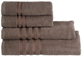 Barna frottír pamut törölköző 50x100 cm Simple – Casa Selección