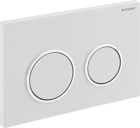 GEBERIT Omega20 nyomólap, 2 vízmennyiségű, fehér/fényes króm