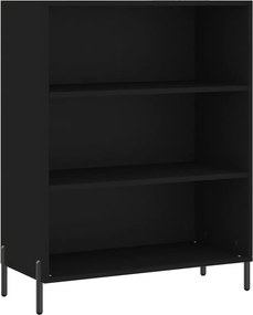 vidaXL fekete szerelt fa polcos szekrény 69,5 x 32,5 x 90 cm