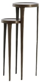 Fém kerek tárolóasztal szett 2 db-os 35x35 cm Tobias – Light &amp; Living