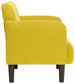 sárga bársony kanapészék karfás szék 54 cm