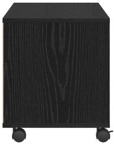 TV Szekrény Fekete 90x35x35 cm Mérnöki Fa