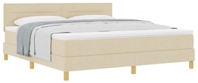 Box Spring Ágy Matrac Alap Krém 180x200 cm Szövet