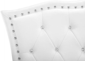 Franciaágy 140 cm MATH (ágyráccsal) (fehér). 1007342