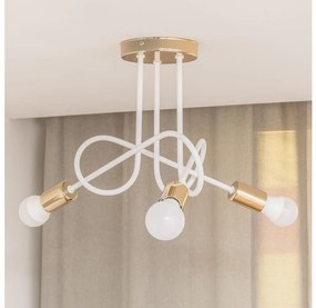 Ráépíthető csillár OXFORD 3xE27/15W/230V arany/fehér