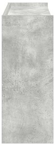 betonszürke szerelt fa cipőtartó 80x25x62 cm