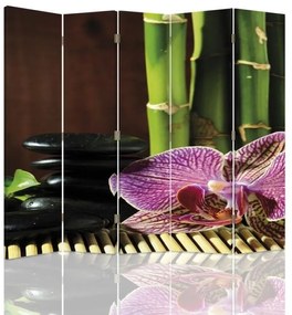 Gario Paraván Zen rózsaszín orchideával Méret: 180 x 170 cm, Kivitelezés: Klasszikus paraván