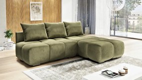 Steppelt Összecsukható Sarokülőgarnitúra Alvás Funkcióval Honey Mini Jobbos 260 CM Velúr