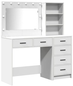 Öltözködőasztal fiókkal Fehér 78.5 x 41 x 135 cm Faanyag