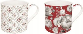 Trend &amp; Colours Porcelán Bögrék piros 2 db-os Bögre Szett