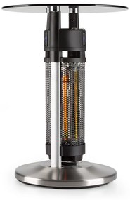 Primal Heat 65, hősugárzó, bisztró asztal, 1200 W, szén IR fűtőtest, LED, 65 cm, üveg