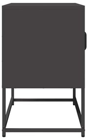 fekete hidegen hengerelt acél TV-szekrény 68x39x60,5 cm