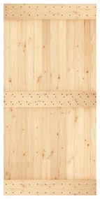 tömör fenyőfa tolóajtó fémszerelékszettel 100 x 210 cm