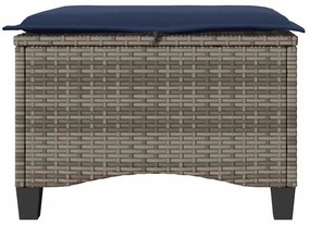 2 db szürke polirattan kerti székek párnákkal 55x55x36 cm