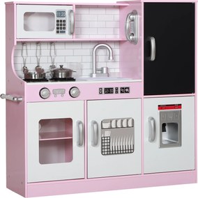 AIYAPLAY Gyermek Játék Konyha Játék Telefonnal, Táblafénnyel, Mikróval, Tűzhellyel, Mosogatóval, Babakonyhával, Konyhai Kiegészítőkkel, Jégkockakészít