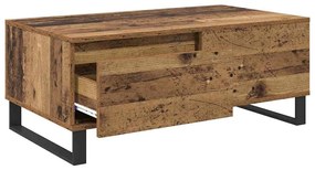 Dohányzóasztal fiókkal Régi fa Faanyag