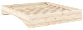 Natúr színű borovi fenyő franciaágy ágytámla nélkül 180x200 cm Orbit – Karup Design