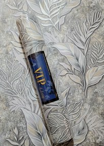 Fali tapéta levelek csillámos szürke 2097-10