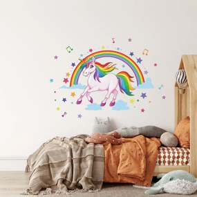 PIPPER | Falmatrica "Egyszarvú szivárvánnyal" 62x106 cm