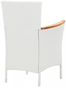 9 részes fehér kültéri polyrattan étkezőgarnitúra