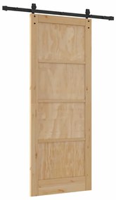 Csúszó ajtó ORKDAL Barna 83 x 211 cm Tömör fenyőfa