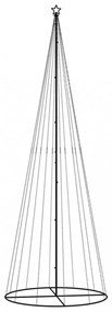 kúp alakú karácsonyfa 732 hideg fehér LED-del 160 x 500 cm