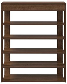 barna tölgyszínű szerelt fa cipőtartó 80x30x98 cm