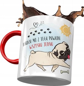 Piros Kutyás Bögre Cuki Ajándék Nyomtatott Fotóval