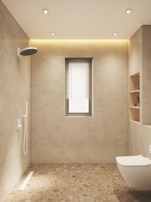 AREZZO design ELEGANT Falsík alatti zuhanyszett falon belüli egységgel, matt fehér