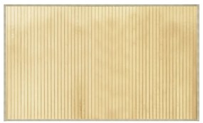 négyszögletű világos természetes bambusz szőnyeg 60 x 100 cm