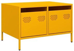 mustársárga hidegen hengerelt acél TV-szekrény 68x50x43,5 cm