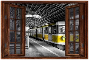 Poszterek 90x60 Sárga vonat