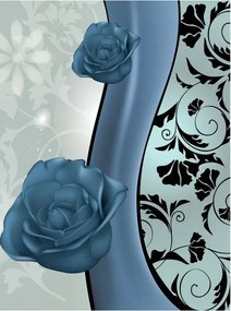 Fotótapéta Kék rózsák vinil finomság nyugalom 184x254 +ragasztó