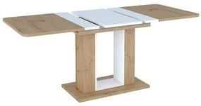 Étkezőasztal Twins 140 x 80 cm, tölgy / fehér