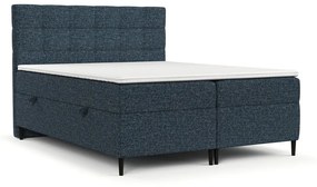 Sötétkék ágyneműtartós boxspring ágy 140x200 cm Urbaneo – Maison de Rêve