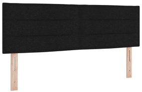 Boxspring Ágy Matracccal és LED Fénnyel Fekete 140x190 cm Szövet