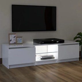 fehér TV-szekrény LED lámpákkal 120 x 30 x 35,5 cm