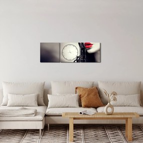 Kép - titokzatos nő (órával) (90x30 cm)