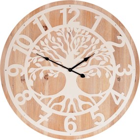 Falióra 60 cm átmérő fém és MDF életfa mintával