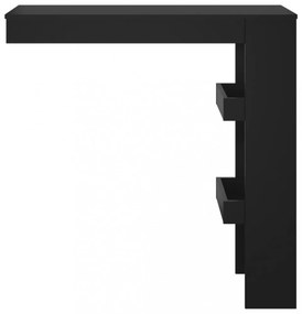fekete fatermék fali bárasztal 102 x 45 x 103,5 cm