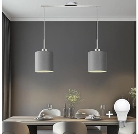 Eglo Eglo - LED Csillár zsinóron TUNJA 2xE27/60W/230V szürke EG32519K