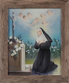 Vászonkép 30x25 Szent Rita Tölgy Keret