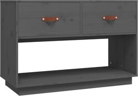 vidaXL szürke tömör fenyőfa TV-szekrény 90 x 40 x 60 cm