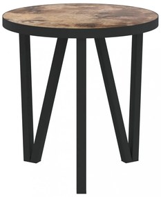 fekete-sárga MDF dohányzóasztal Ø35 cm