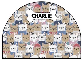 PIPPER. Védő textil falmatrica – Ív – Bulldogok Méret: 83x60cm, Indíték: névvel